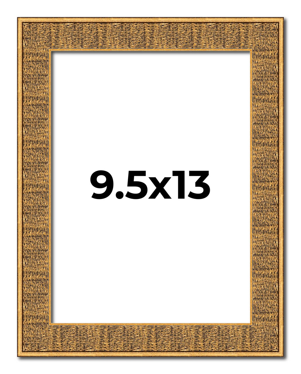 9.5x13 Sculpted Picture Frame with UV-Resistant Acrylic & Acid Free Backing, Available in 5 Finishes - Black, Blue, Gold, Silver, and White
